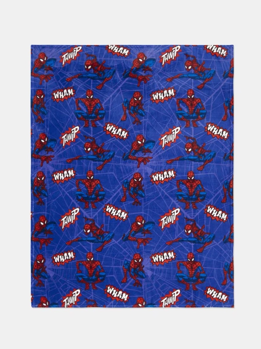 Marvel Spiderman Fleece Throw Blanket in Indigo Blue Soft NWT 51in x 63in